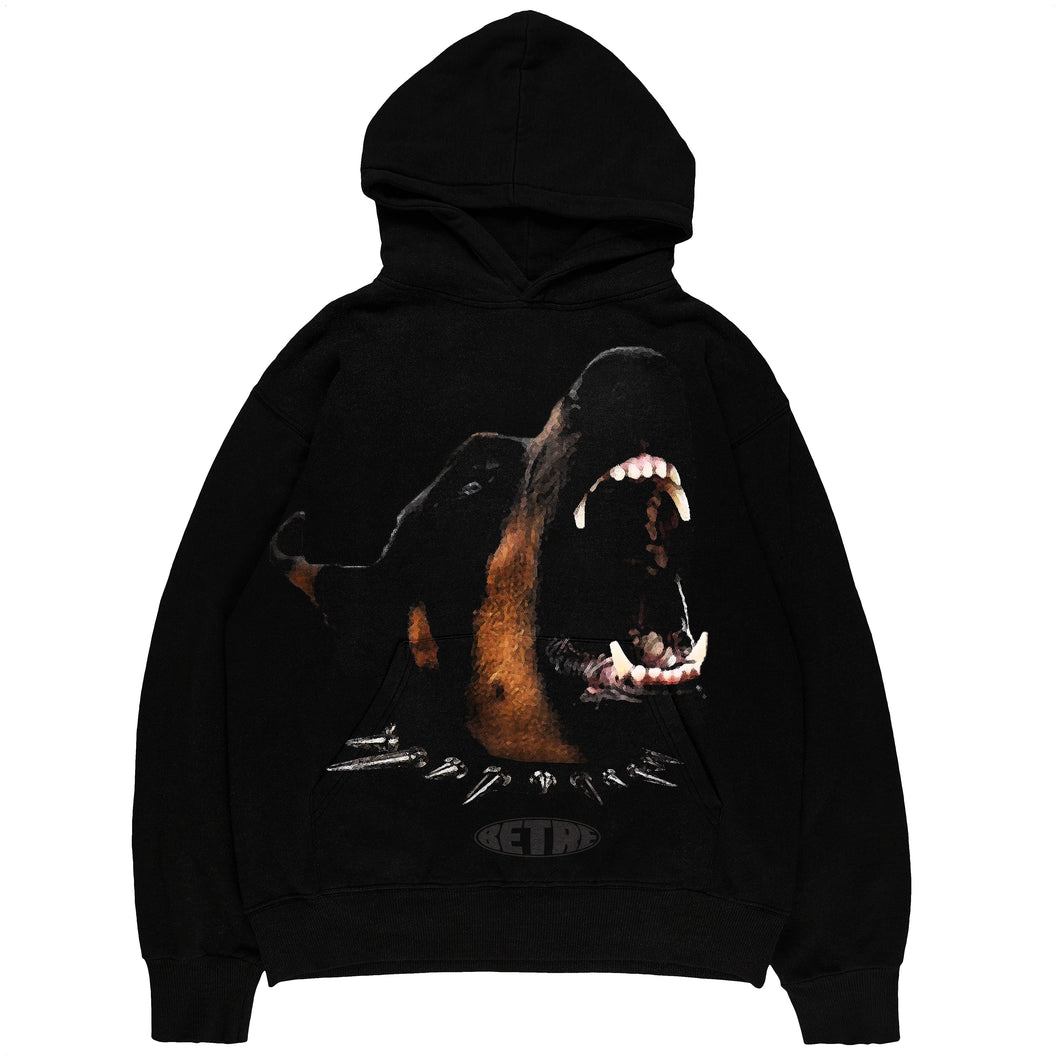 DOG HOODIE BLACK BETRE WORLDWIDE